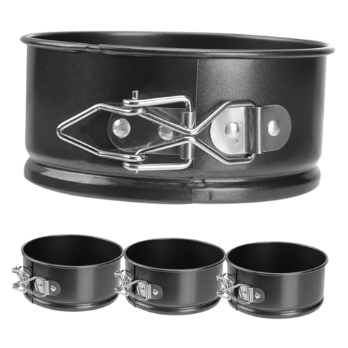 Garneck 4pcs Non-stick Mini Cake Pan Set 4 Inch round Springform Pans with Locking Latch Removable Bottom for Mini Cheesecakes, Pies, and Tarts Baking in Kitchen