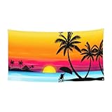 Design durevole salvaspazio. Realizzato in 100% poliestere, questa decorazione universale con stampa di palme al tramonto è pieghevole e facile da riporre. È uno sfondo salvaspazio per feste per famiglie indaffarate.