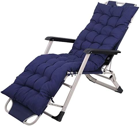 Patio Chaise Lounger Cushion,Zero Gravity Chair Cushion,Outdoor Indoor Lounge Patio Chairs Cushion,Adjustable Folding Yard Pool Recliner Folding Lounge Chair Cushion for Beach Garden Yard Deck(Blue)