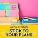 Post-it Notes, 3 in x 3 in., 3 Sticky Notes Pads, 50 Sheets per Pad, Poptimistic Collection, School Supplies and Oﬃce Products, The Original Post-it Note
