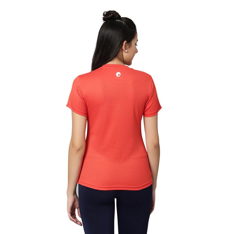 Image of omtex Dotty Athletics Tee for Women's | Short Sleeve Tees | Quick Dry Outdoor Running Gym Workout,Sports T-Shirt with Multipack Tee