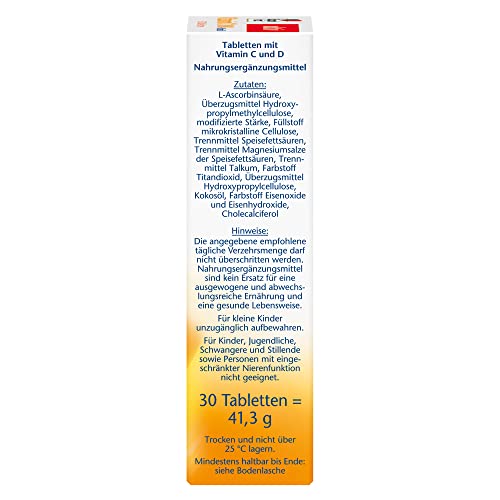 Vitamin C Doppelherz 1000 mg, 30 Tabletten für das Immunsystem