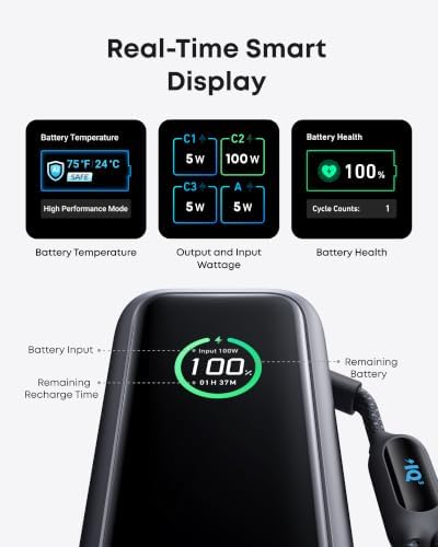 Anker Laptop Power Bank, 25,000mAh Travel Essential with 165W Total Output - 5