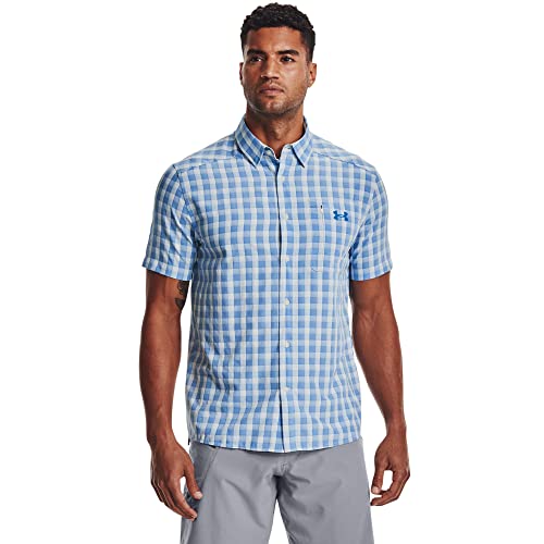 T-shirt Under Armour Drift Tide 2.0 Plaid homme haut respirant manches courtes motif carreaux M
