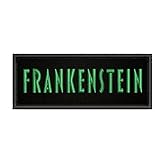 Frankenstein Horror Movies - 4' W x 1.5' T - Embroidered DIY Iron on or Sew-on Decorative Patch Badge Emblem Classic Retro Campy Cult Creatures Monster Vault Series Applique