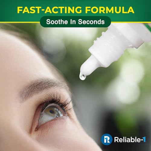 Reliable-1 Laboratories Lubricant Eye Drops (Dry Relief) Fresh Tears for Allergies, Contacts & Screen Fatigue