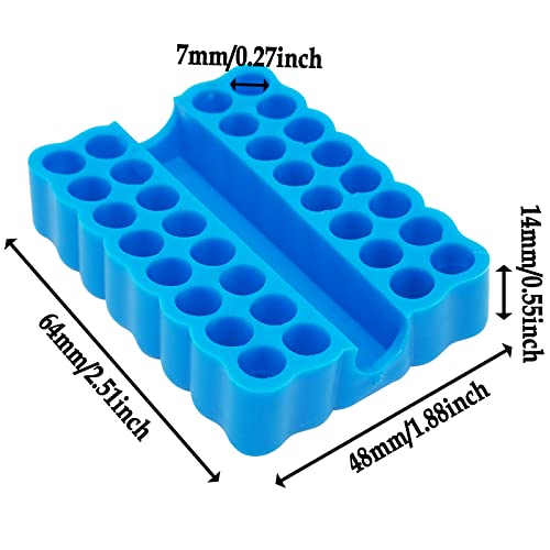 2Set 64Mmx47Mm 32-Hole Hex Shank Screwdriver Bit Holder,Plastic,Holds 32 1/4" Hex Shank Screw Bits And 1 1/2" Bit Holder #TOP1