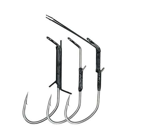 KTGCOZS Pack of 40 Strolling Shot Hook Soft Lure Hook Fishing Lures DIY Weedless Jighead Hover Strolling Rig Fishing (A#40PCS)