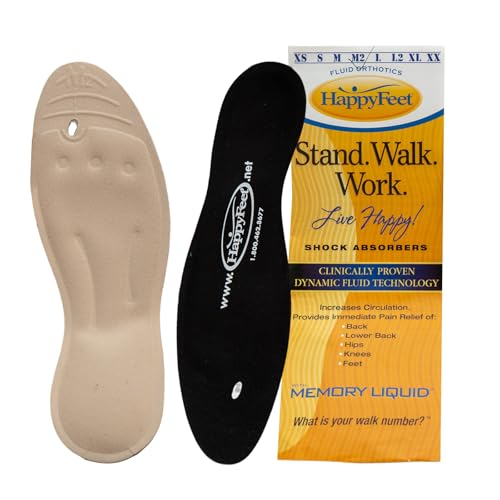 Happy Feet Plantar Fasciitis Flat Feet Orthotic High Arch Support Gel Insert Shoe Insoles for Mens and Womens