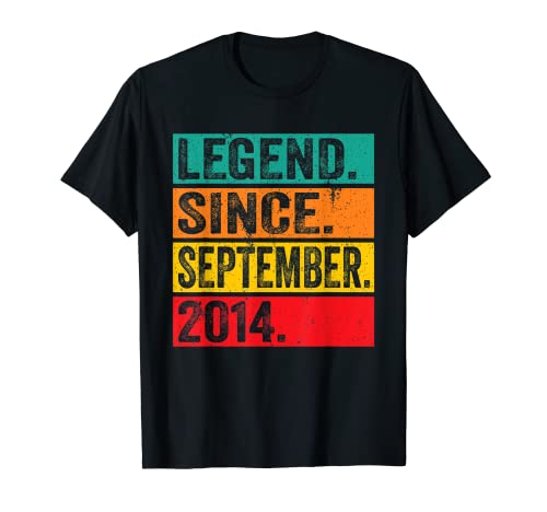 Legend Since September 2014 8th Birthday Gifts 8 Years Old Camiseta