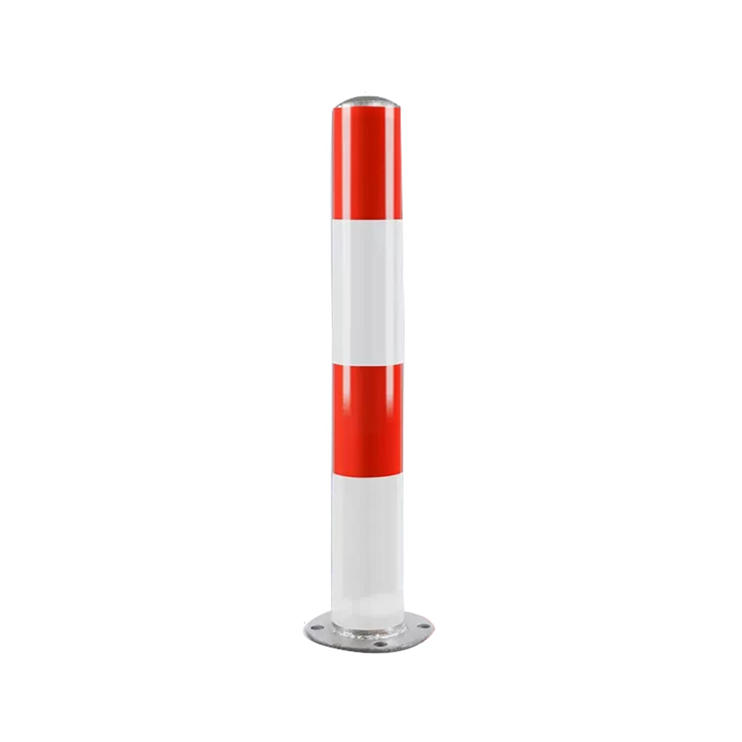 GTHTUHFD Steel Fixed Parking Post With Anticollision Warning, Reflective Strip Driveway Security Bollards For Parking Lot Guardrail,76 * 600 * 1.5 mm