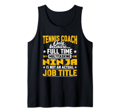 Tennis Coach Job Title - Tennis Instructor Teacher Trainer Camiseta sin Mangas