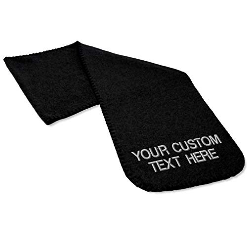 Custom Text Personalized Polar Fleece Thermal Unisex Adult Winter Scarf