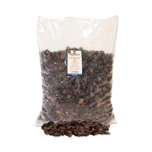 Tiernahrung Schwenner - Getrocknete Trainingshappen für Hunde I 2500g Rinderlunge I Leckerlibeutel für das Training von Hunden