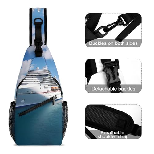 Mochila cruzada tipo sling para senderismo y uso casual miniatura 3