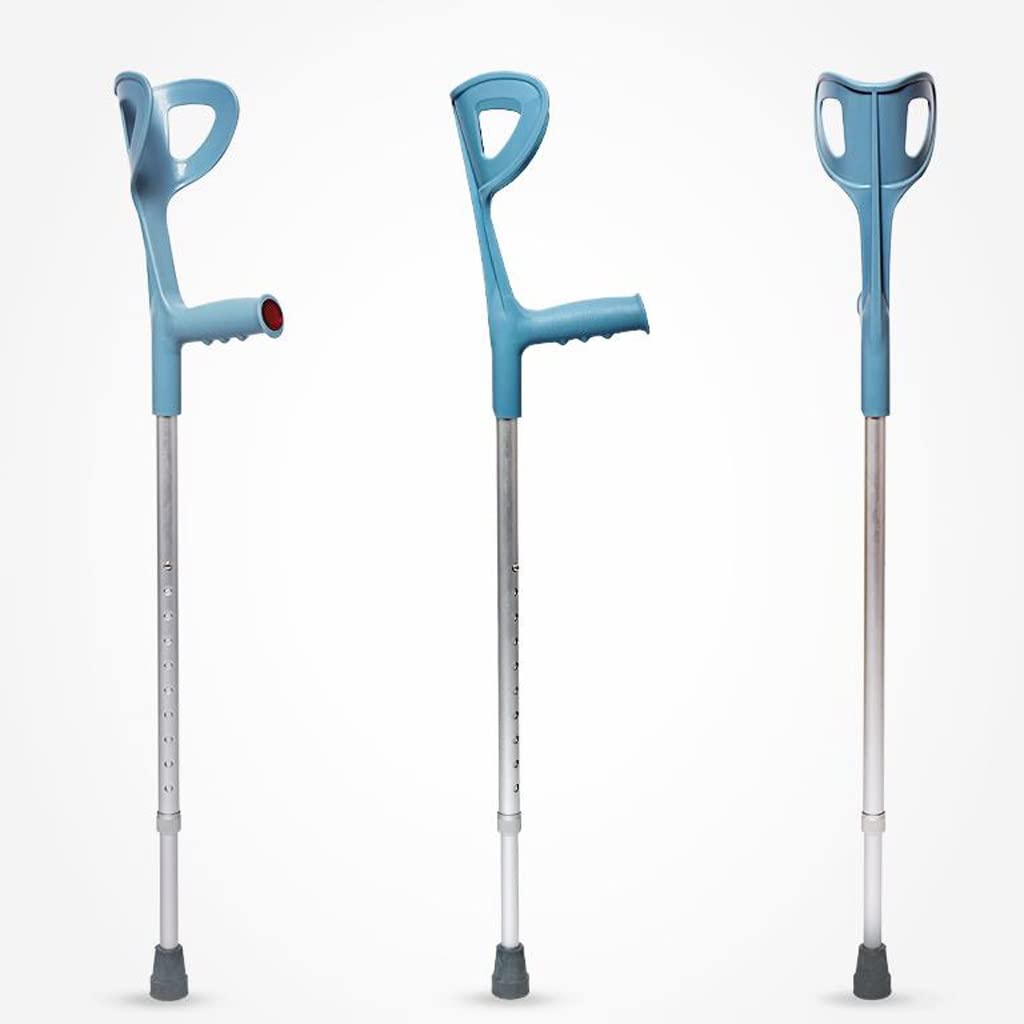 Ramię przenośne kule łokciowe kule pod pachami ze stopu aluminium chowany lekki antypoślizgowy chodzik do rehabilitacji złamań (Color : Nero)
