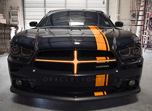 ORACLE Lighting 5300-005 Illuminated Grill Crosshairs installed on a 2011-2014 Dodge Charger