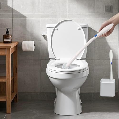 Image of 2 Pack Wall Mounted Holder Fit for Clorox Toilet Wand, Compatible with Clorox Toilet Wand Holder only, Automatic Open and Closing Lid Design, White