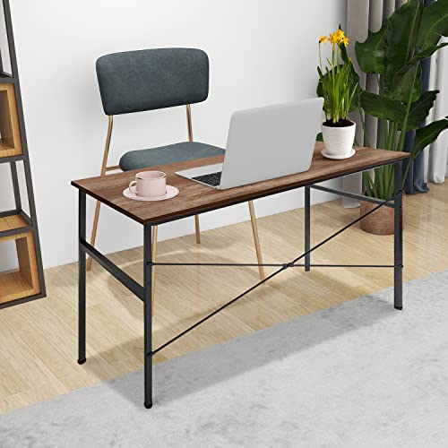 Vanciki Computer Desk 55 X 24 Inches - Modern Simple Style Study Writing Workstation With Thicken Table Top For Home Office, Easy Assembly, Rustic Brown #TOP5