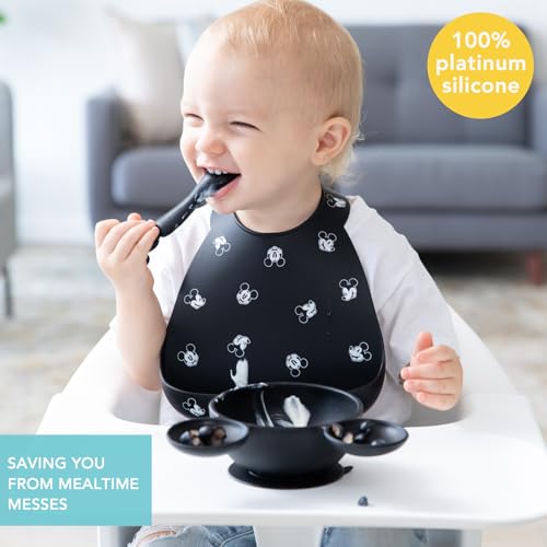 Bumkins First Feeding Set - Bowl, Lid, Spoon & Silicone Pocket Bib2