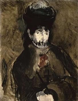 Veiled Young Woman - Portrait of Berthe Morisot Poster Print by Edouard Manet 11 x 14