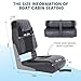 TROPOW 2 Pack Folding Boat Seats Low Back, Fishing Boat Seat with Thickened Sponge Padding, Weather-Resistant Captain Chairs for Fishing, Cruises, Sightseeing, Speedboat
