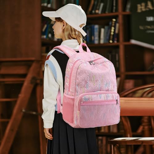 JIANYA Kids Backpack for School, Lightweight Girls Backpack with Lunch Box Elementary Children's School Book Bag2