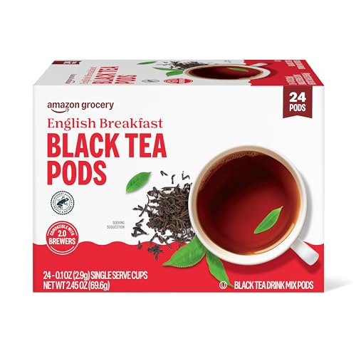 Amazon Grocery, English Breakfast Black Tea Pods, 2.45 Oz, 24 Ct (Previously Happy Belly) - image 6
