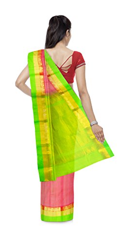 M SIVA NAGESWARA RAO HANDLOOMS red chirala silk saree – image 2