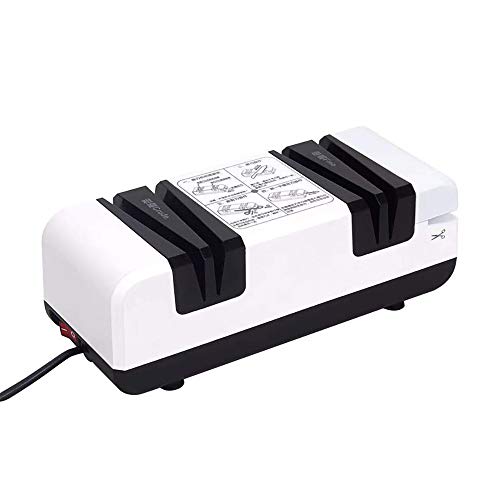 Aiguiseur de Couteaux Electrique, Affûteur de Couteaux Professionnel Affutage, pour Couteaux de Cuisine, Ciseaux, Tournevis,White Cover