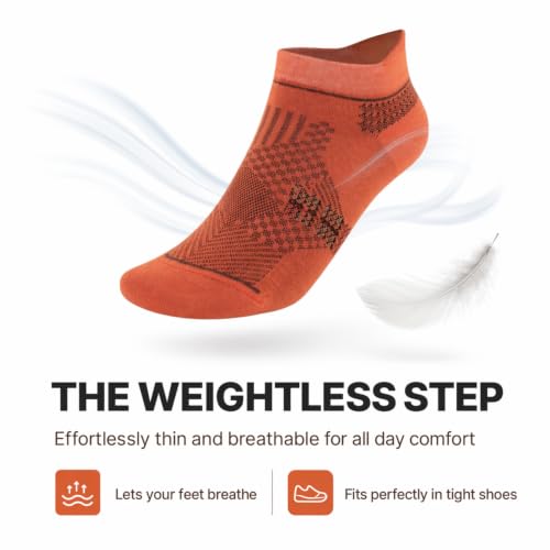 Image of BAMBOOVEN Ankle Socks for Men Women 6 Pack Thin Bamboo Rayon Low Cut Socks | BAMBOOVEN Ankle Socks for Men Women 6 Pack Thin Bamboo Rayon Low Cut Socks, No Slip Cushioned Running Socks with Arch Support