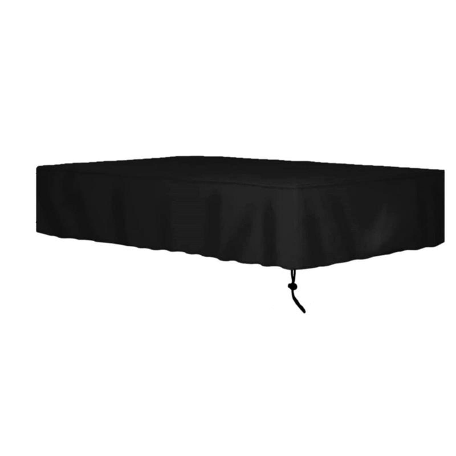 DHAEY 7 8 9 Fuß Billardtisch Staubschutz Wasserdicht 210D Oxford Tuch Billard Billardtisch Vollständige Abdeckung Mit Kordelzug Möbelabdeckung (Color : Black, Size : 9FT)