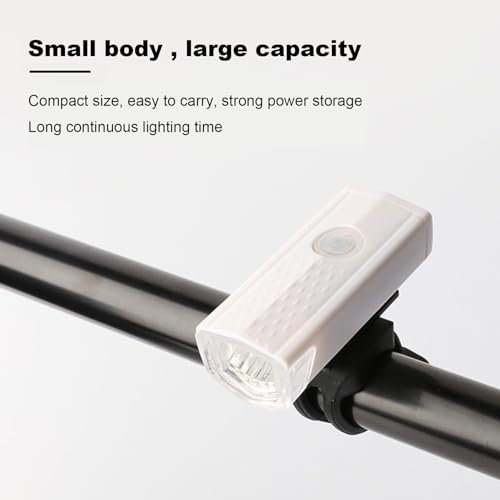 Washranp Rechargeable Bike Light Lightweight Bike Light Bike Headlight Super Bright Waterproof USB Rechargeable Led Bicycle Light White