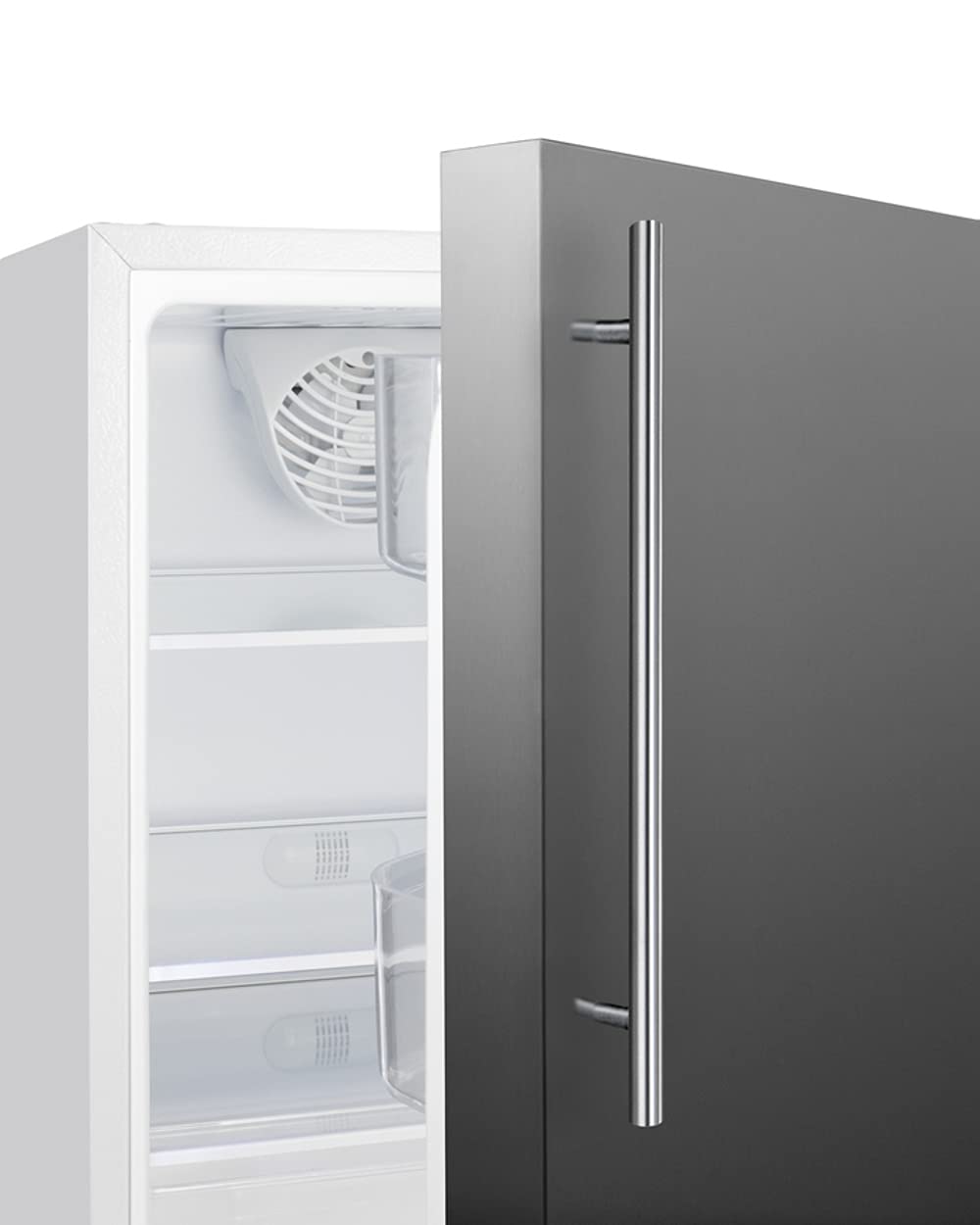 Summit Appliance Alr46wsshv 20" Wide Built-In All-Refrigerator, ADA Compliant, Adjustable Thermostat, Removable Door Racks, Automatic Defrost, 3.53 Cu.Ft Capacity, Temperature & Door Alarms on Fridge.com - View 6