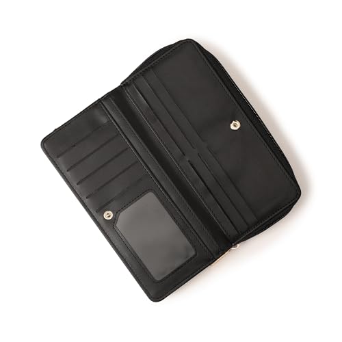 Image of Fastrack Women Compact Clutch | Stylish Clutch Purse with Semi PU Belt | Lightweight, Durable & Trendy Wallet for Girls & Ladies | Perfect for Casual & Party Use