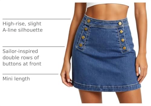 Belle Poque Jean Skirts for Women Denim Mini Skirt $9.99 + 70% Off Code 0RO2ZRT7 - image 4