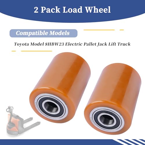 Image of Load Wheel Compatible with Toyota 8HBW23 Model Electric Pallet Jack Lift Truck 2 Pcs Wheels