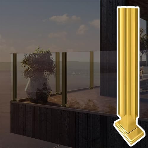 Balustrade Panels Pillar with Slots &amp; Base, Heavy Duty Glass Panel Fencing Railing Column for Guardrails/partitions/terraces, Vitreous Banisters Post(A-Corner,Height 28in/70cm)