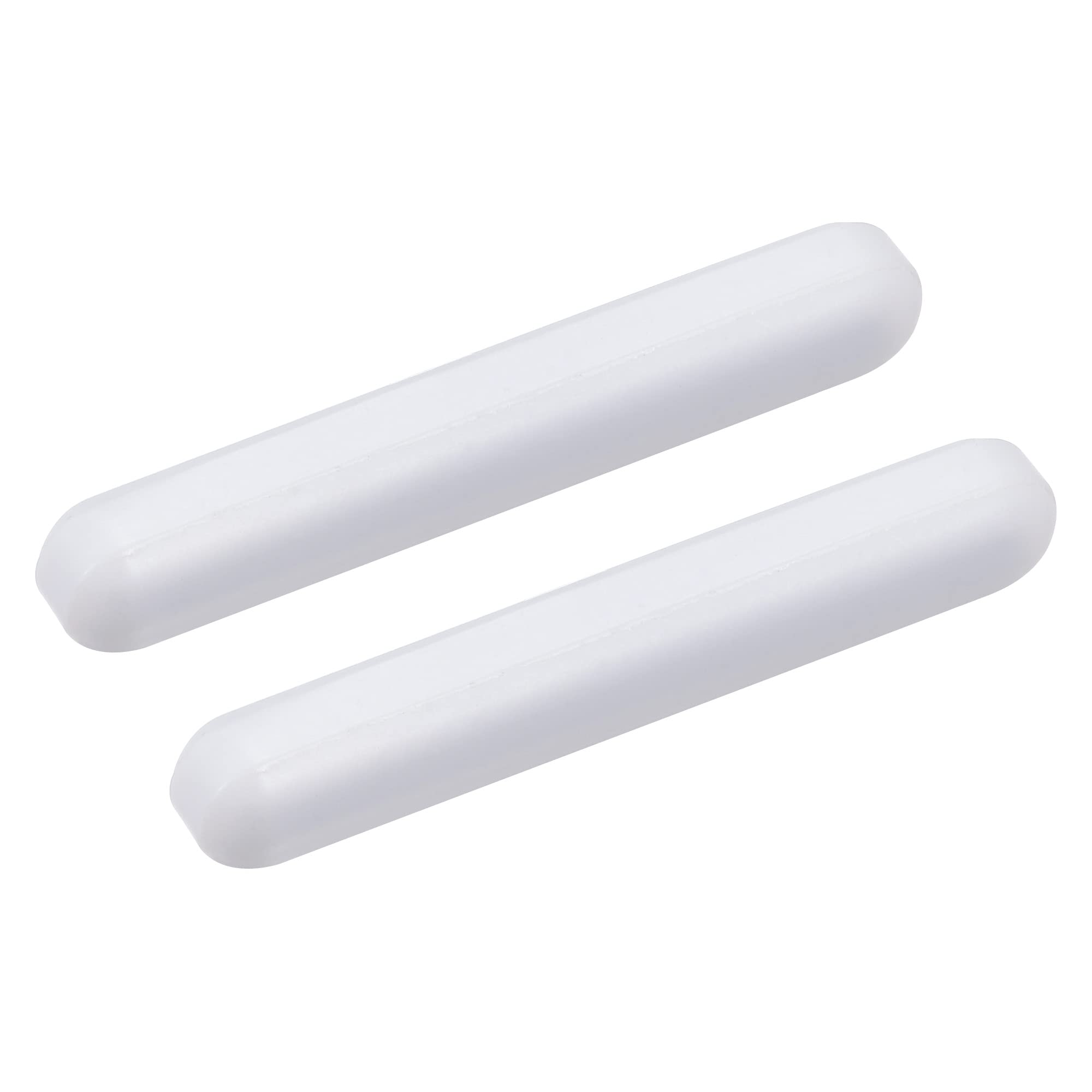 MECCANIXITY Magnetic Stirrer Mixer Stir Bar Rod 50mm(1.97") Cylinder Shape PTFE Coating Magnet White for Laboratory Pack of 2