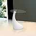 Fab Glass and Mirror Teardrop Side Table, White