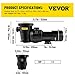 VEVOR Swimming Pool Pump 1.5HP 115V 1100W, Single Speed Pumps for Above Ground, Powerful Pool Pumps with Strainer Filter Basket, 5280 GPH Max. Flow, Certification of ETL for Security