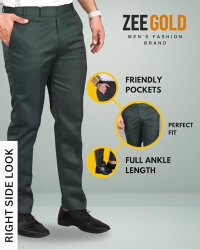 Image of Men's Slim Fit Formal Trouser for Regular Fit