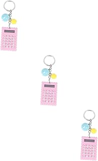 TEHAUX 3 Peças Calculadora De Bolso Pequena Calculadora De 8 Telas Para Crianças Calculadora Básica Calculadora Simples Mini Calculadora Eletrônica Mini Biscoitos Pvc Chaveiro Portátil