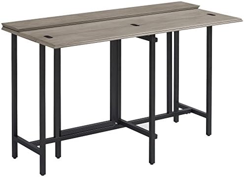 Rectangle Convertible Dining Room Table, Metal and Wood Construction, Grey Color + Expert Guide