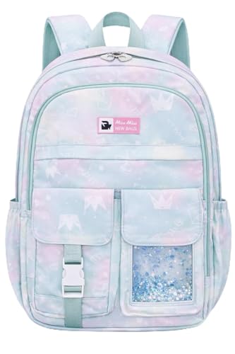 Mochila Escolar Infantil Menina 41cm Verde Arco-Íris