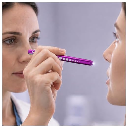 LED Pen Style White Light Flashlight, Powered by 2 No. 7 Batteries, for Nurses and Doctors to Measure Pupil Size, Suitable for Home and Study Pen Lights, no Battery provided