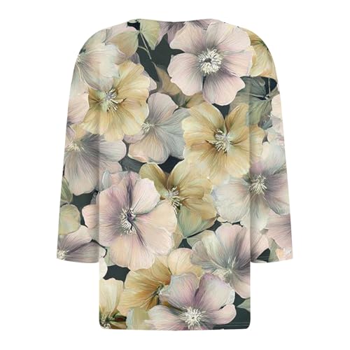 Early Fall Fashion Womens Tops 3/4 Sleeve V Neck Button Down Shirts Business Casual Outfit Tees Top 20252