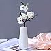 Gemseek 8 inch White Ceramic Flower Vase, Table Vase for Living Room Home Decor, Wedding Centerpieces/Arrangements