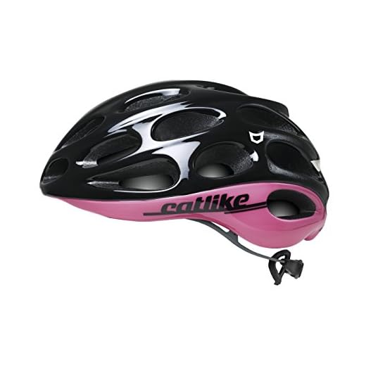 Catlike Olula Casco de Ciclismo, Unisex Adulto, Negro/Rosa, L/60-62 cm