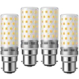 Ugvmn Bayonet Light Bulbs, Class-C B22 LED Bulbs Warm White 3000K 180W Equivalent, 10W 1800 lm Energy-Saving BC Light Bulbs, Non-Dimmable, 4-Pack